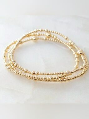 Elegant Dainty Gold Stacked Bracelet Set